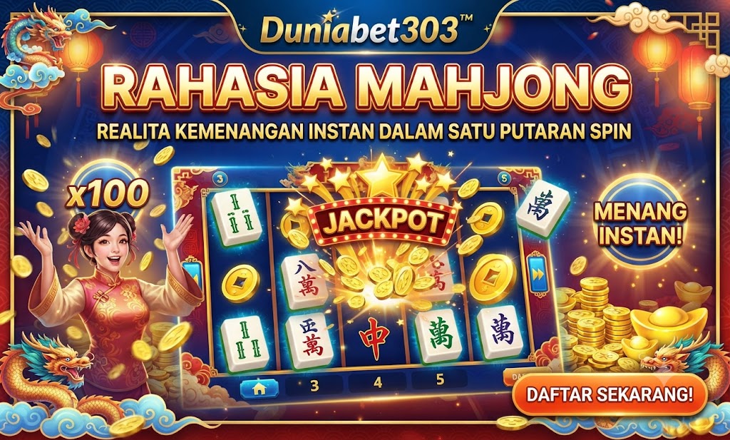 Rahasia Mahjong Duniabet303™ - Realita Kemenangan Instant Dalam Satu Putaran Spin